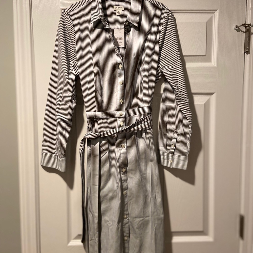 Pinstripe J Crew NWT Shirtdress.
